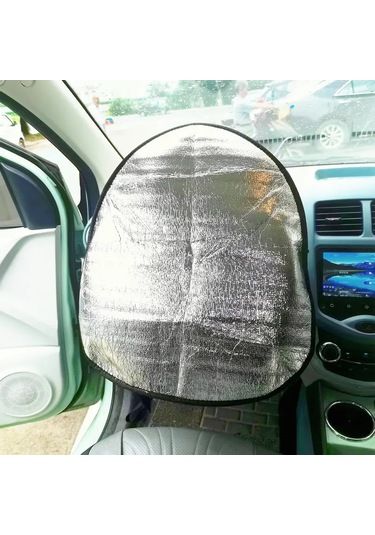 Pratikus Gümüş Kaplama Araba Güneşliği Direksiyon & Ön Cam Koru