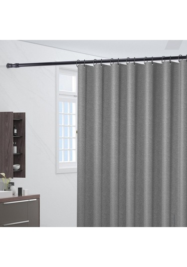 Ulzyvf Yaylı Teleskopik Siyah Siyah Rayı Perde Gerilim Direk Çubukları, 70 120cm, Se Siyah