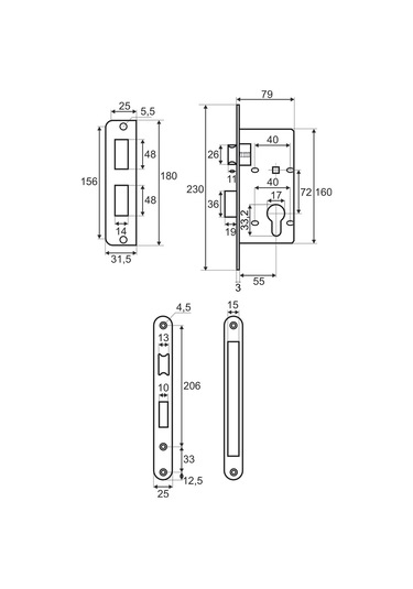 Vettore Silindir İçin Gömme Kilit 153772392 Zirveli