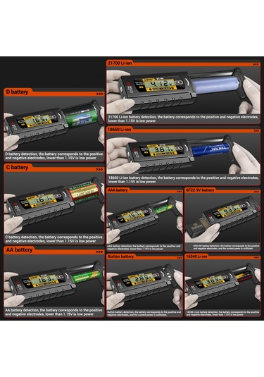 Aneng Bt169 Pil Gücü Test Cihazı Dijital Ekran Aa Aaa Lityum Pil Gerilim Test Cihazı