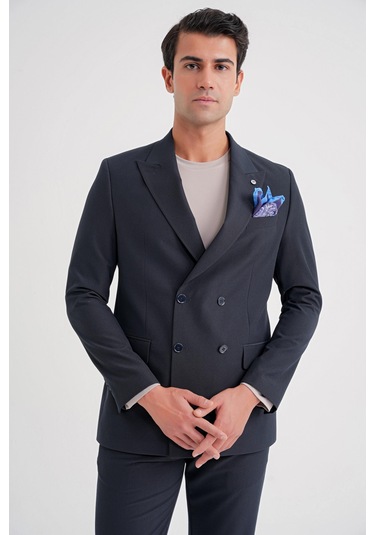 C 719 Ceket Comfort Lacivert Lacivert