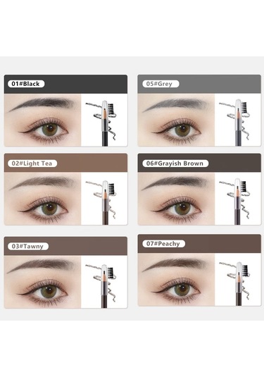 1 Adet Kaş Kalemi Dövme Su Geçirmez Göz Kaş Kalemi Tonu Makyaj Kozmetik 6 Renk 05 0