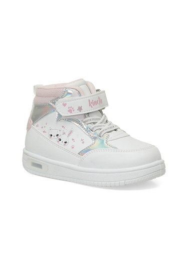 Kinetix Drep Hı B 5pr Beyaz Kız Çocuk High Sneaker Beyaz-a Pembe
