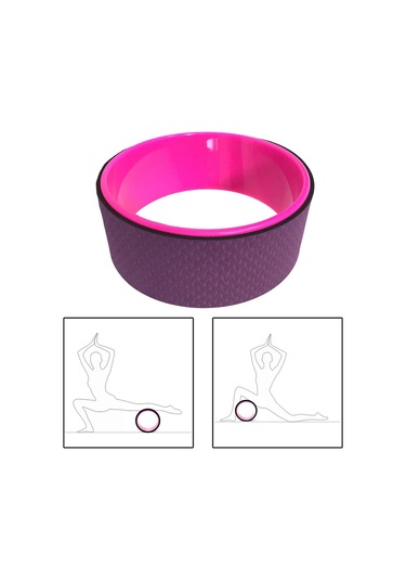 Suntek Yoga Tekerleği Pozları Yardımcı Egzersiz Kas Mor