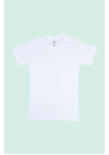 Ceylanoğlu 6'lı Ribana Erkek Çocuk 0 Yaka Fanila-329 Beyaz