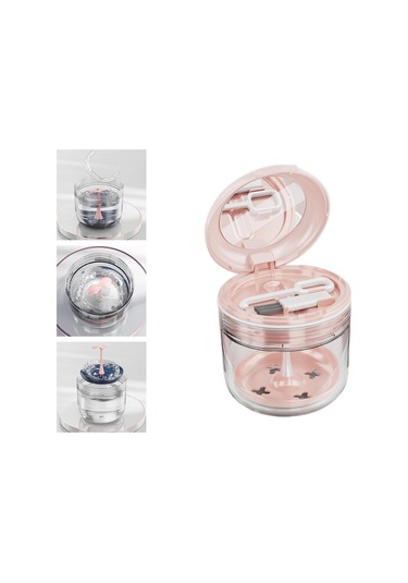 Dolıty Protez Çantası Tutma Ortodontik Kupası Seyahat Için Pembe