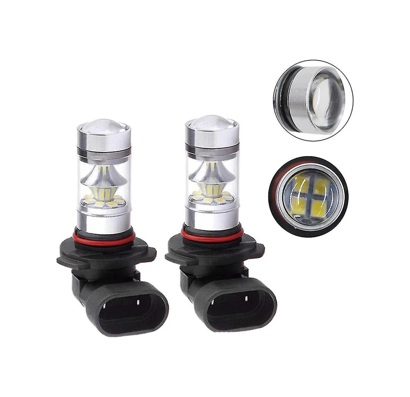 Padalink 2 Adet 6000k Süper Beyaz 100w 1200lm Led Faro Lambası - H10 9045 9145 9140 Uyumlu, 360 Işık Açısı, 50000 Saat Ömür, Plug&play