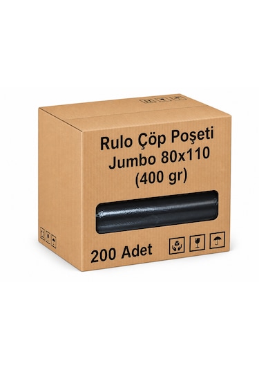 Rulo Çöp Poşeti 80x110 400 Gr 200'lü
