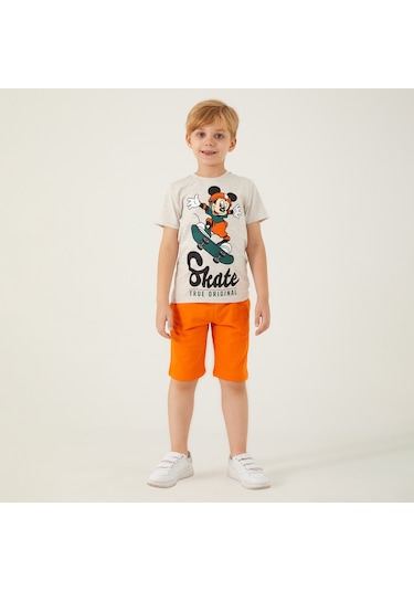 Mickey Mouse D4786-3 Çocuk  Bej Alt Üst Takım