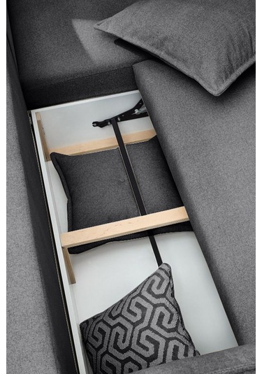 Puffy Sandıklı Köşe Koltuk Antrasit Sağ Köşe Antrasit