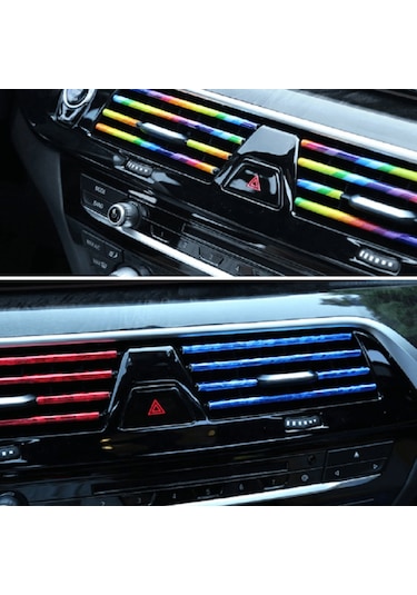 Meyzone Araç Içi Klima Izgara Hava Çıkış Dekoratif Şeritler Klima Şerit