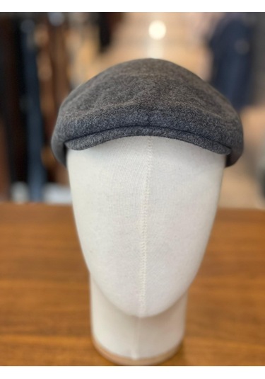 İngiliz London Model Kaşe Kumaş Kasket Şapka Gri