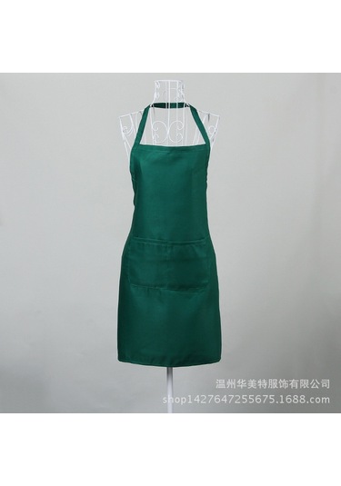 Qingmipy Restoran Garson Apronu Yeşil 73x58cm - Kaliteli Malzeme, Dayanıklı, Günlük Kullanım İçin - Logo İle Özel Üretim