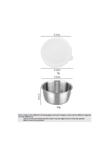 Sones 40 Ml 304 Paslanmaz Çelik Sos Kabı Plastik Kapaklı Sızdırmaz Sos Kabı Baharat Kabı