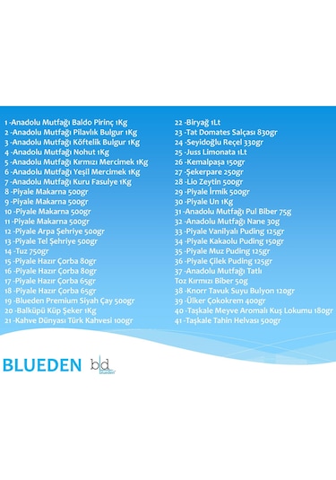 Blueden Ramazan Erzak Kolisi 41'li No: 6