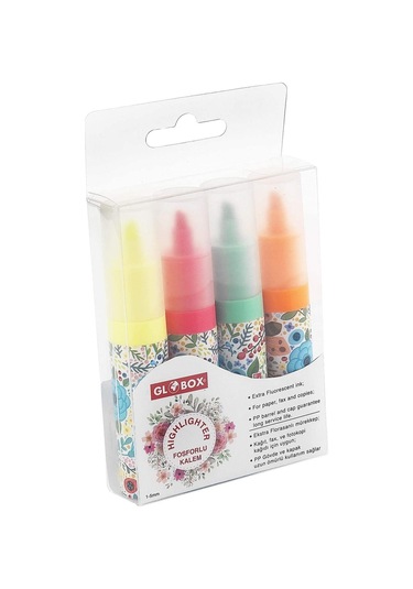 Gorkakırtasiye-Globox Fosforlu Kalem Baskılı 4 Lü 2917