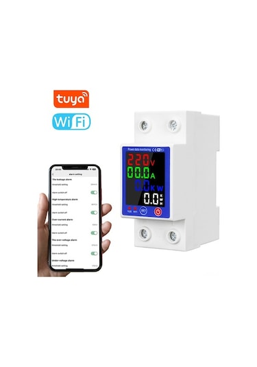 Novahub Akıllı Wifi Devre Kesici, Sızdırma/aşırı Akım/voltaj Korumalı, Uzaktan Kontrol, Alexa/google Asistan Uyumlu, Çok Renkli Çok Renkli