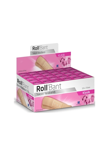 Roll Bant Klasik Tekstil Yara Bandı 30 x 10 Adet