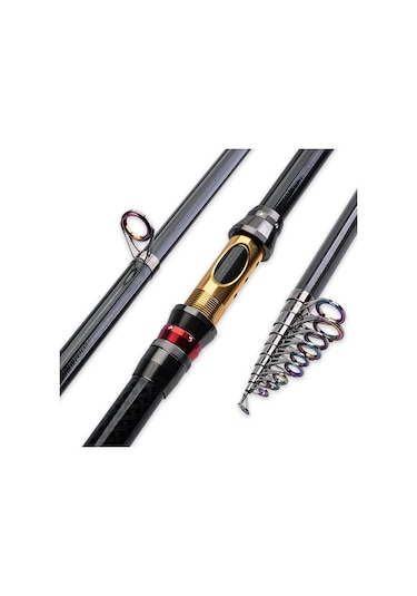 1 Parça Taşınabilir Teleskopik Olta Katlanabilir Trolling Olta Kamışı 1,8 M/6,0 Ft