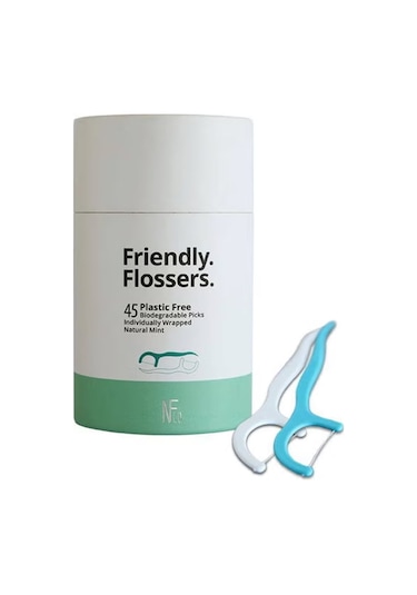 Natural Family Co Friendly Flossers Floss Pick 45 Adet