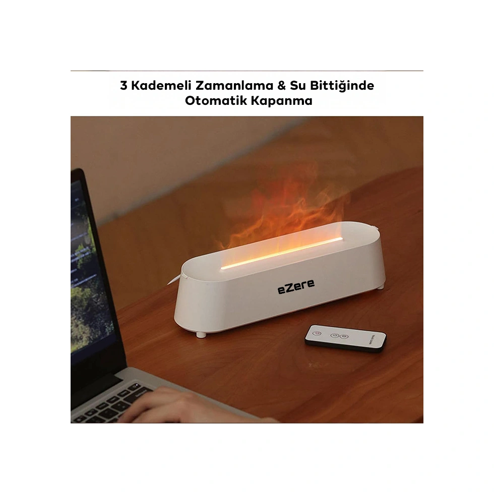 Ezere A3 Ev Ve Ofis İçin Alev Difüzörü Ve Ultrasonik Hava Nemlendici