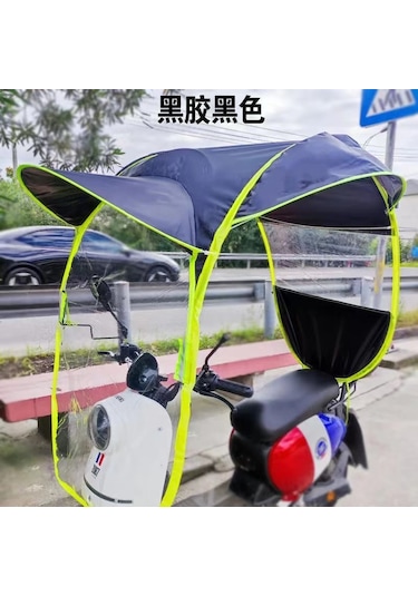 Motor Ve Scooter İçin Su Geçirmez Koruma Güneşlik Tente Siyah