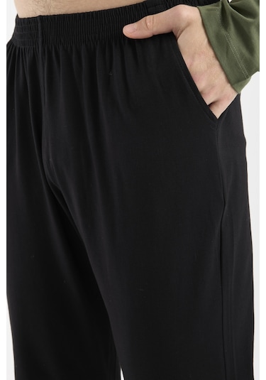 Sementa Düğme Yakalı Rahat Kalıp Pijama Takım - Haki Haki