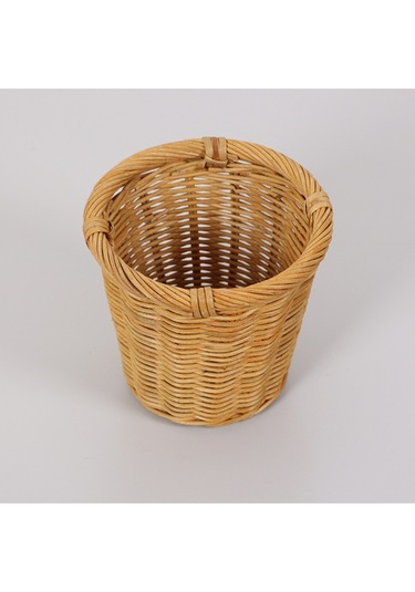 Laura 16x15 Cm. Rattan Küçük Saksılık Bej
