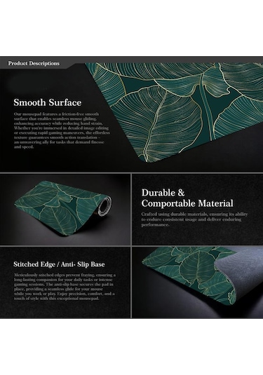 Sones Ofis/oyun İçin Çiçek Ve Ağaç Temalı Mouse Pad Masa Matı 300x600x3mm No.2