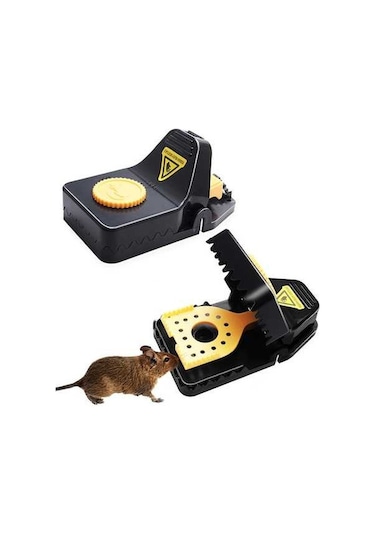 Createtech 4'lü Profesyonel Fare Kapanı Seti, Güçlü Darbe Mekanizmalı, Ev Ve İş Yeri İçin