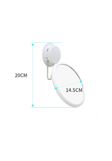 Cbtx Dönen ve Katlanır Duvara Monte Makyaj Aynası Beyaz