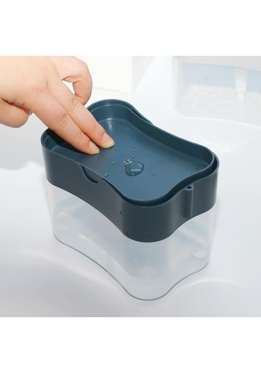 Beyaz Mutfak Bulaşık Sabunu Kutusu Sünger Tutucu El Basınçlı Sıvı Dağıtım Kabı Organizatör