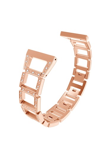 Fitbit Versa Metal Diamond Işlemeli Akıllı Saat Kayış Kordon (213884854)