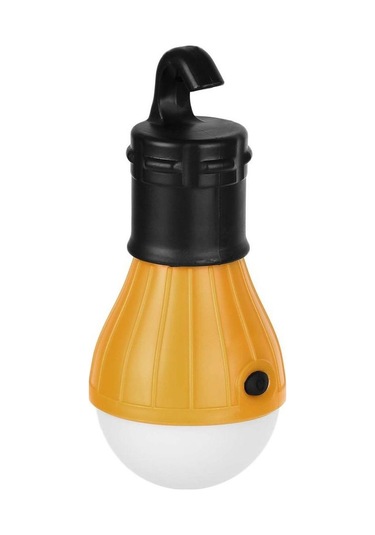 Yumuşak Işık Açık Asılı Led Kamp Çadırı Ampul Balıkçılık Fener Lamba Turuncu Siyah