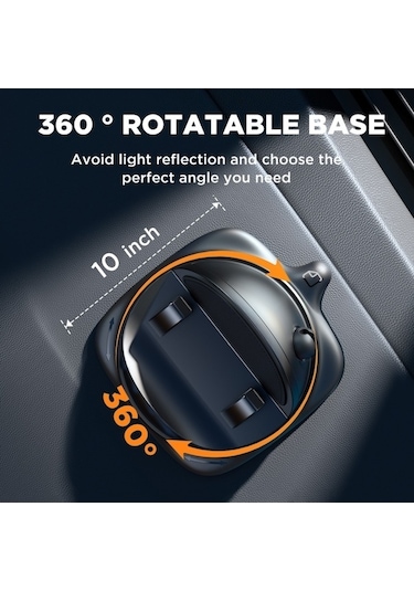 Trendooze Sones Joyroom Jr-zs354 360 Derece Dönebilen Kontrol Paneli Araç Telefonu Tutucu Siyah Oa Siyah