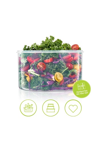 3 Adet Buzdolabı Saklama Kutusu Yuvarlak Şeffaf Drenaj Sepeti Meyve Sebze Taze Saklama Kutusu Bpa , Fda Yok