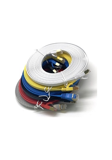 Ebitda Yüksek Dayanıklı Cat7 Saf Bakır Ağ Kablosu - 2m/30m Siyah Ev/ofis Kullanımı İçin