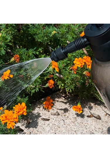 Lemestar 2l Plastik Manüel Basınçlı Sprey Botu - Araba Yıkama Ve Bahçe Sulama İçin Köpük + Su Sprey Nozzli Şeffaf