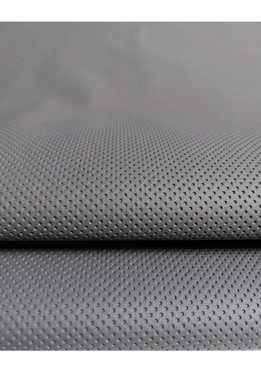 Gri Renk Delikli Suni Deri Oto Tavan Döşeme . Mobilya . Çanta 1 Metre