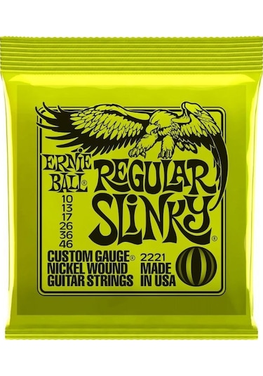 Ernie Ball 10-46 Regular Slinky Nikel Elektro Gitar Teli P02221