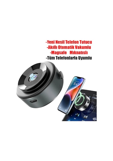 Yeni Nesil Akıllı Taşınabilir Magsafe Mıknatıslı Araç Tutucu
