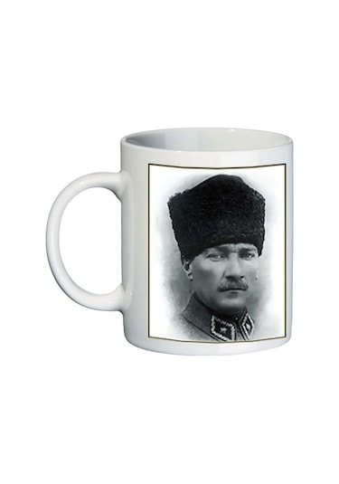 Imzalı Atatürk Fotoğraflı Isme Özel Kupa Bardak