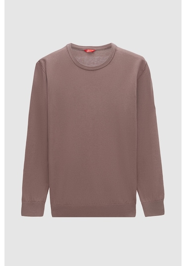 Ds Damat Regular Fit Vizon Pamuk Karışımlı Triko Kazak 5hf06ort12004 Vizon