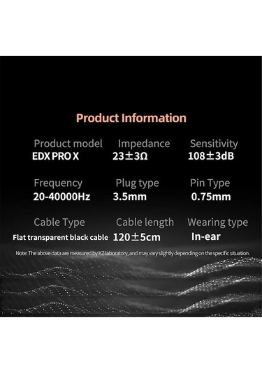 Willowhaven Kz Edx Pro X Kulak İçi Sahne Kulaklık - Ergonomik, Bakır Kablolu, Mikrosuz, Siyah EDX Pro X