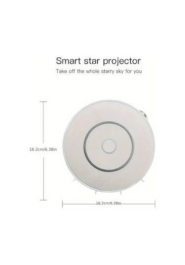 Honeybeeshop 1 Adet Tuya Akıllı Yıldız Projeksiyon Işığı Beyaz Renkli Led Galaksi Gece Gökyüzü Projesi Uygulama Kontrollü Kablosuz