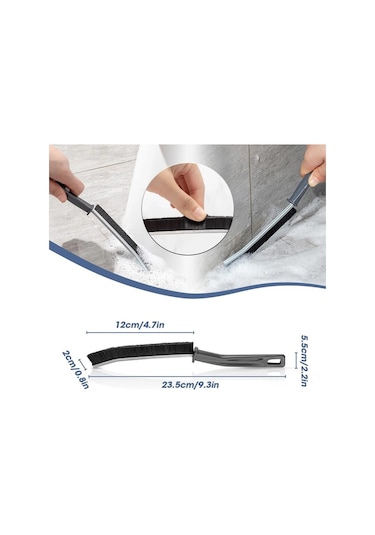 Geeroyoo 3'ü 1 Arada Derz Fırçası Seti - Banyo Ve Mutfak İçin Dayanıklı Sert Kıllı Temizlik Fırçaları 9.25 İnç Diğer