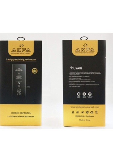 Akfa Apple Uyumlu iPhone  7g  Güçlendirilmiş Performans Batarya Model:tyc00367838393