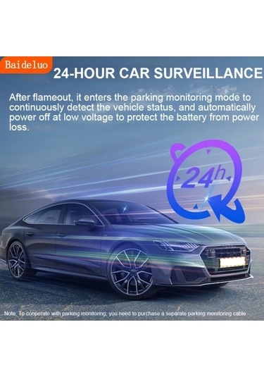 Chuangyinshop Baıdeluo Hd 1080p Ön 480p Arka Kameraya Sahip Tachograph 3 Camera 32g Card Gece Görüşü Geniş Açı