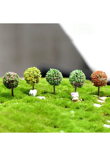 Sones 3 Adet Yapay Ağaç Minyatür Bahçe Ev Dekorasyonu, Rastgele Renk Teslimatı