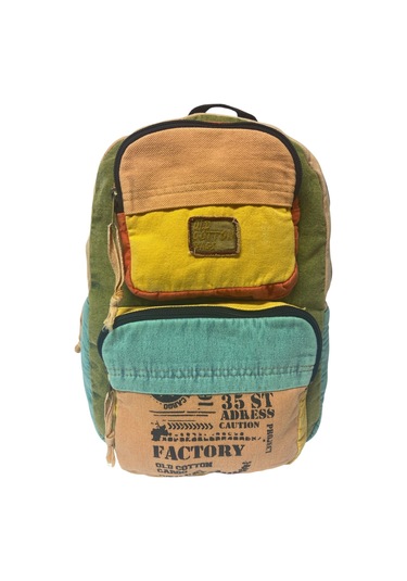 Kaliteli Tek Bölmeli Vintage Disayn Günlük Sırt Gezi Okul Seyahat Çantası Jannie Bag 27 Cm X 40 Cm Haki